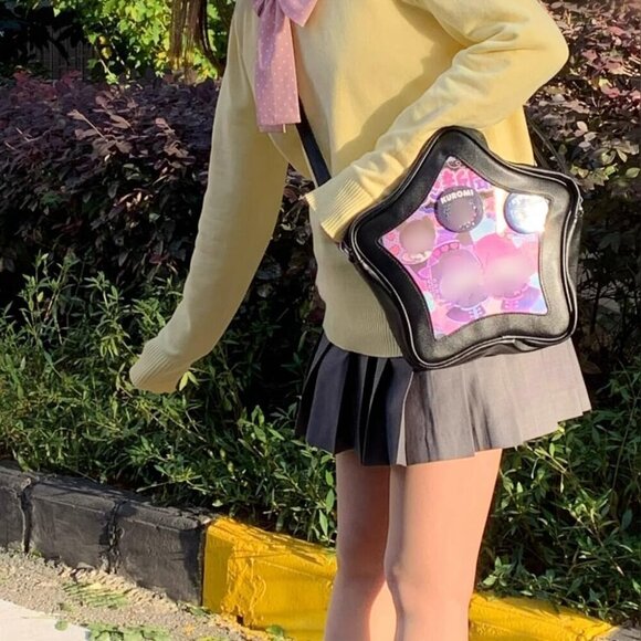 Star Shape PU Leather Backpack Crossbody Y2K Aesthetic Cute Handbag main image 3